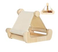 Fmzrbnih Nid d'oiseau pour cage - Balançoire en bois pour oiseau - Perchoir avec compartiment de tiroir - Lit interactif pour perroquet nain - Pour calopsittes, perruches, perruches, aras inséparables