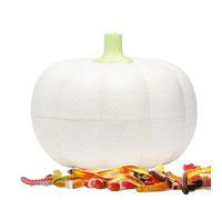 Fmzrbnih Plateau de service divisé en citrouille, bol de service en citrouille avec couvercle - Bol d’affichage de nourriture à la d’Halloween,Plateau de collations d'Halloween pour fruits, noix, bo