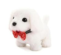Fmzrbnih Robot Puppy - 7.28x4.9x5.3in Smart Plush Animal Toy, Wagging Tail Jumping Electronic Companion, Portable Pet Doll | Entertainment Playmate for Kids, Boys, Girls, Birthday, Children Day, Home