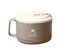 Fmzrbnih Saladier En Acier Inoxydable - Bols À Nouilles De 15 X 8,5 Cm, Poignée Filtrable Anti-poussière, Support De Téléphone De 1100 Ml Avec Couvercle | Ustensiles De Cuisine Pour Soupe Thai Pho, P