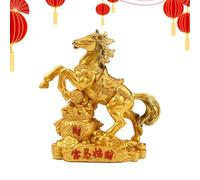 Fmzrbnih Statue de cheval | 2026 Résine Décoration d'art chinois - Année du Cheval Figurine de collection | Pour chambre à coucher, lieu de travail, bibliothèque, armoire, cheminée et fête de vacances