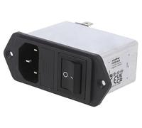 FN282-4-06 Connecteur: alimentation AC socle mâle 4A 250VAC -25-85°C SCHAFFNER