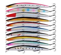FNAPE Leurres de Pêche 10 Pièces 18.5cm 23g Minnow Bass Dur Leurres Topwater Crochets Crankbait Swimbait Leurre Appâts Bioniques Appâts Flottants Carpe Brochet Truite Pike d'eau Douce et d'eau Salée