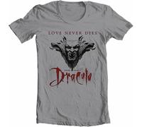 FNASVBOUO Bram Stokers Dracula t-Shirt Retro Horror Movie Vampire Cotton Shipping Dark Grey