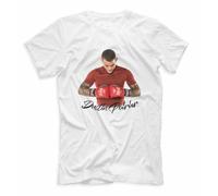 FNASVBOUO Dustin Poirier t-Shirt American Professional Fighter Print White Color