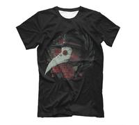 FNASVBOUO Plague Doctor in Red Glasses T - Shirt-Rose Print Чумной доктор футболка