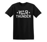 FNASVBOUO War Thunder T-Shirt Multiplayer Aviation Military Game Black White T-Shirt