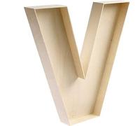 FNB Boîte aux lettres V décorative à remplir soi-même en forme de lettres et de chiffres en bois