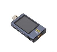 FNB58 Testeur USB voltmètre ampèremètre avec écran LCD de 5,1 cm, détection de puissance 120 W | Métal et plastique, analyse de charge rapide multi-protocoles, convient pour les tests électroniques
