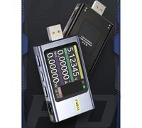 FNB58 Type C Voltmètre Ampèremètre Testeur avec grand écran LCD pour surveiller la tension, le courant, la puissance et la résistance de charge avec détection de charge rapide (Noir)
