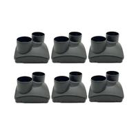 FNBDDX 1/2/4/6X 60mm 2 trous couvercle de sortie d'air ventilation pièces chauffage stationnement diesel adaptées au Webasto 5KW adapté for voiture camion bus caravane bateau(6X)