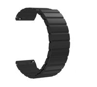 FNBDDX 16mm 18mm 20mm 22mm Bracelet de montre en caoutchouc Silicone for Sport intelligente connecté homme(Black,18mm)