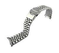 FNBDDX 3 Styles 22mm Bracelet En Acier De Plongée Métal Adapté For Casio For Duro For Mdv107-1A For MDV106-1A Montre Pièces Rechange(Silver 5)