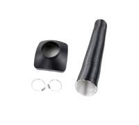FNBDDX 42mm/60mm/75mm Couvercle de ventilation sortie d'air Conduit chauffage Tuyau conduit Noir Adapté for stationnement Air Diesel Pièce Adaptée for Webasto(75mm Cover and Pipe)