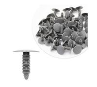 FNBDDX 50 pièces 7 mm boucle de plafond beige ou grise adaptée for Buick Fit for Caballero Apollo for Ford Focus Fiesta clips fixation panneau garniture toit voiture(Grey 50PCS)