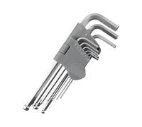 FNBDDX 9 pièces tournevis à Double extrémité clé hexagonale intérieure jeu de clés Allen boule plate Torx étoile tête ensemble outils main(Medium Torx)