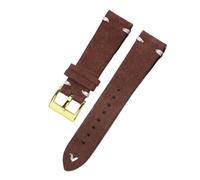 FNBDDX Bracelet à boucle en cuir Vintage, 18mm, 20mm, 22mm, dégagement rapide, de montre, accessoires Sport(Brown White,20mm)