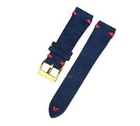 FNBDDX Bracelet à boucle en cuir Vintage, 18mm, 20mm, 22mm, dégagement rapide, de montre, accessoires Sport(Blue Red,18mm)