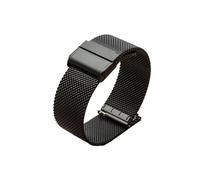 FNBDDX Bracelet De Montre En Maille 0.6MM Adapté For Seiko For DW Acier For Milanais 12 13 14 15 16 17 18 19 20 21 22 24mm Hommes Femmes(Black,22mm)
