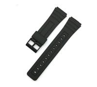 FNBDDX Bracelet De Montre En Silicone, 18 20mm, For Casio W800H A158/168 AE1200/1300, SGW400 F91W F84 F105/108, 16 22mm(Black-black,22mm)