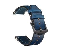 FNBDDX Bracelet de montre rétro universel adapté aux bracelets en cuir Rolex adaptés montres intelligentes Seiko 18mm 20mm 22mm hommes femmes ceinture poignet(Blue-black,22mm)