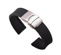 FNBDDX Bracelet En Silicone 18/20/22/24 Mm For Huawei Watch Fit For GT 2/3 For Samsung For Galaxy For Active 2 À Dégagement Rapide For Amazfit(Black,22mm)