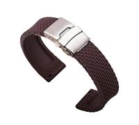 FNBDDX Bracelet En Silicone 18/20/22/24 Mm For Huawei Watch Fit For GT 2/3 For Samsung For Galaxy For Active 2 À Dégagement Rapide For Amazfit(Brown,24mm)