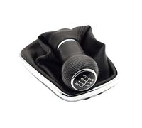 FNBDDX Convient for Volkswagen for Golf 4 IV MK4 for GTI R32 for Bora for Jetta 5 vitesses Cadre noir Pommeau de levier vitesse Soufflet soufflet 1999-2004 23 mm(WHITE)