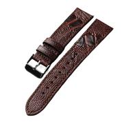 FNBDDX Cuir fait main 18 19 20 21 22MM Bracelet homme vintage en cuir vert marron(Brown A,22mm)