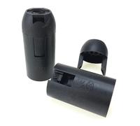 FNBDDX Douille de lampe à vis E14 E27 noire et blanche, for table, sol, éclairage LED, base bougie, 4 A, 250 V(E14 B)