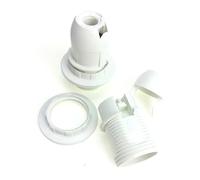 FNBDDX Douille de lampe à vis E14 E27 noire et blanche, for table, sol, éclairage LED, base bougie, 4 A, 250 V(E14 Half Tooth W)