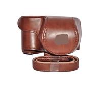 FNBDDX Étui en Cuir for Sony A5000/A5100/Nex3/A6000/A6300/A6400/Nex6, Sac for Appareil Photo, bandoulière Noir/Marron/café(Model 2 Coffee)