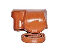 FNBDDX Étui en Cuir for Sony A5000/A5100/Nex3/A6000/A6300/A6400/Nex6, Sac for Appareil Photo, bandoulière Noir/Marron/café(Model 2 Brown)