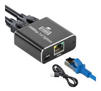 FNBR Switch Ethernet Hub RJ45 Switches et Hubs Réseau Repartiteur Cable Ethernet rj45 1000Mbps RJ45 1 to 2 Network Splitter pour Routeurs, Ordinateurs, décodeurs, téléviseurs numériques, caméras POE