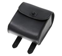 FNCVTM Moto Bagagerie Selle Guidon Sissy Bar Sacoche PU Cuir Outils Trousse Sac Voyage Sacoche arrière(Black)