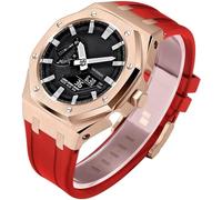 FNDWJ Boîtier de montre en acier inoxydable Gen 5 + kit de modification de bracelet en caoutchouc fluorescent, pour montre GA2100/2110 GM2100, kit de conversion de lunette, pour hommes et femmes