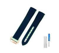 FNDWJ Bracelet de montre en Silicone, 20mm, pour Omega Swatch Planet Joint Name Series, couleur assortie, Interface Arc, étanche, remplacement des bracelets de montre(Blue green-Rose-Z3)