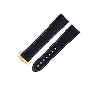 FNDWJ Bracelet en cuir de vache incurvé en nylon haute densité de 20 mm, adapté au Seamaster 300 Planet Ocean, adapté au bracelet Omega AT150, adapté au remplacement de la série Speedmaster(Blue 6)