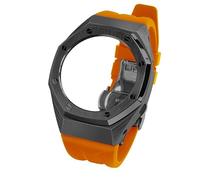 FNDWJ Pour Ga2100 Ga2110 Black Panther Boîtier de montre en métal Refit Mod Kit GA-2100 Bracelet en acier inoxydable Lunette Accessoire, taille unique, Agate