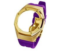 FNDWJ Pour Ga2100 Ga2110 Black Panther Boîtier de montre en métal Refit Mod Kit GA-2100 Bracelet en acier inoxydable Lunette Accessoire, taille unique, Agate