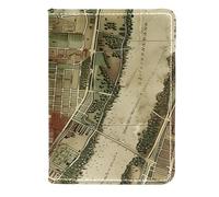 FNETJXF Étui portefeuille pour passeport pour homme et femme, protection de passeport de voyage, carnet de passeport, boussole de carte, Motif 2314, 11.5x16.5cm/4.5x6.5 in