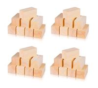 Fnfhsa 32X Blocs de Sculpture en Bois de Tilleul 10,2 X 5,1 X 5,1 Cm, Grand Kit de Blocs de Sculpture sur Bois pour Enfants Adultes DéButants ou Experts