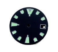 FNFTOEZGY Accessoires de Montre Pièces de Modification de Cadran de 28,5 mm adaptées à l'assemblage de Mouvement Automatique Japonais NH35/NH36 Cadran de Montre Lumineux vert/304(NO Logo)