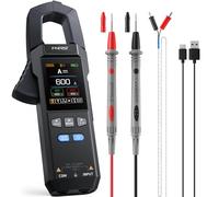 FNIRSI Dmc-100 Pince ampèremètre numérique multimètre 10 000 points, 600 A voltmètre testeur avec lampe de poche, tension AC/DC, courant AC/DC, capacité, résistance, continuité