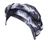 FNKDOR Bonnet Turban Chic Femme Front Croisé Coton Stretch Bonnet de Nuit Chapeaux Bandeau Foulard Chimio Mode pour Perte de Cheveux Cancer