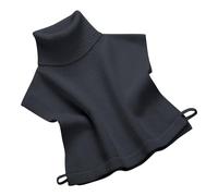 FNKDOR Faux col Roulé pour Homme et Femme Empiècement col Roulé Amovible Unisexe Épaule Cache Cou Coton Coupe Vent Doux et Agréable pour la Peau Respirant et Chaud(Gris foncé,Taille unique)