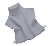 FNKDOR Faux col Roulé pour Homme et Femme Empiècement col Roulé Amovible Unisexe Épaule Cache Cou Coton Coupe Vent Doux et Agréable pour la Peau Respirant et Chaud(Grey,Taille unique)