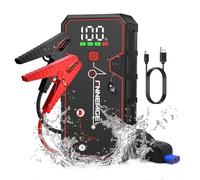 FNNEMGE Booster Batterie, 4000A 21800mAh Portable Jump Starter, Démarrage de Voiture (Jusqu’à 8.0 L Essence 6.5L Gazole), Jump Starter avec Port de Charge USB, lumière LED, HD Écran Large.