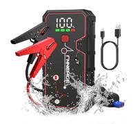 FNNEMGE Booster Batterie 4000A de Courant de Pointe, 12V Démarreur de Voiture(jusqu'à 8,0L Essence et 6,5L Diesel), Jump Starter avec Port de Charge USB, lumière LED, HD Écran Large.