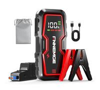 FNNEMGE Booster Batterie,6000A de Courant de Pointe, 12V Démarreur de jusqu'à Tout Le Essence et 8,0L Diesel, Jump Starter avec Port de Charge USB, lumière LED, HD Écran Large.